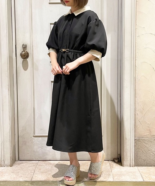 apres jour（アプレジュール）の「配色襟ワンピ【ZOZOTOWN限定アイテム】（ワンピース・レディース・グリーン/ブラック/アイボリー・フリー/X-LARGE）」の17枚目の写真