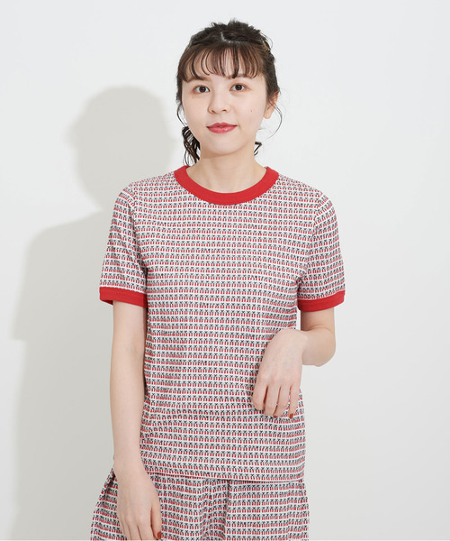 tシャツ シャイニー5分袖プルオーバー レディース 2416153-10.jpg