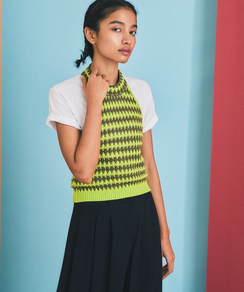 INella（イネラ）の「【INella(イネラ)】ホルターネックニットトップス（ベスト・レディース・ブラック/グリーン・FREE）」の17枚目の写真