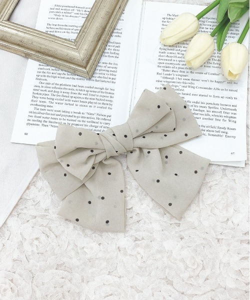 apres jour（アプレジュール）の「【apres jour×ARIAZ】ドットリボンヘアピン（ヘアピン・レディース・ベージュ/ブラック/アイボリー・FREE）」の5枚目の写真