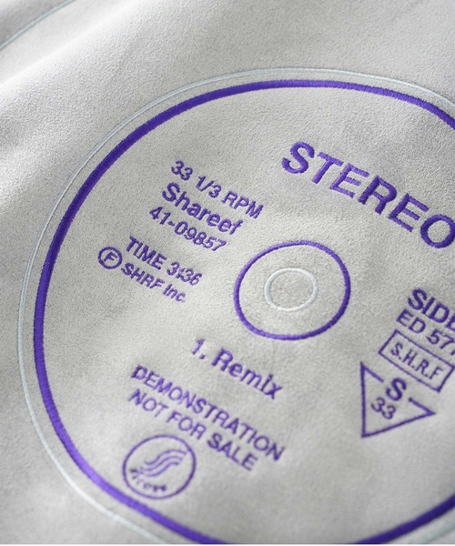 SHAREEF(シャリーフ)の「"RECORD" MICRO SUEDE SWEAT(スウェット・メンズ・ブラック/グレー・3/2/1)」の12枚目の写真