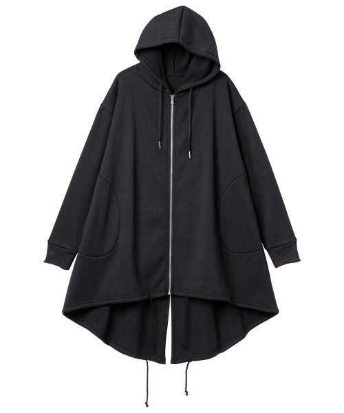 RANAN（ラナン）の「裏起毛！ふんわりあったかモッズライクパーカーコート（モッズコート・レディース・チャコールグレー/ブラック/ライトグレー/アイボリー/キャメル/グレイッシュベージュ/ネイビー・L/M/LL/5L/4L/3L）」の8枚目の写真