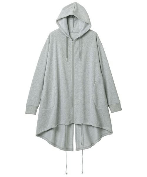 RANAN（ラナン）の「裏起毛！ふんわりあったかモッズライクパーカーコート（モッズコート・レディース・チャコールグレー/ブラック/ライトグレー/アイボリー/キャメル/グレイッシュベージュ/ネイビー・L/M/LL/5L/4L/3L）」の10枚目の写真