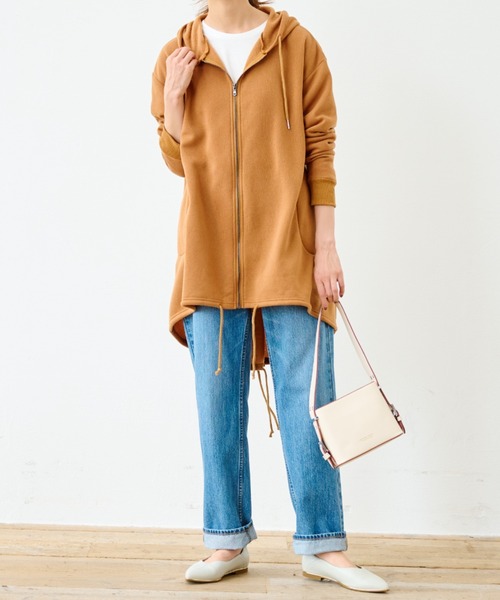 RANAN（ラナン）の「裏起毛！ふんわりあったかモッズライクパーカーコート（モッズコート・レディース・チャコールグレー/ブラック/ライトグレー/アイボリー/キャメル/グレイッシュベージュ/ネイビー・L/M/LL/5L/4L/3L）」の19枚目の写真