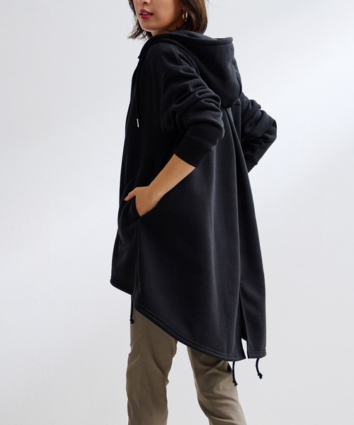 TN様　パーカー　コート RANAN（ラナン）の「裏起毛！ふんわりあったかモッズライクパーカー