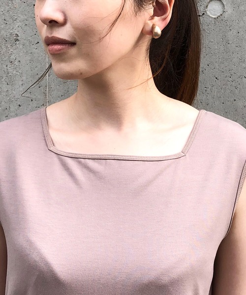 COMME CA ISM(コムサイズム)の「デザイン タンクトップ(タンクトップ・レディース・ホワイト/カーキブラウン・MEDIUM/LARGE)」の9枚目の写真