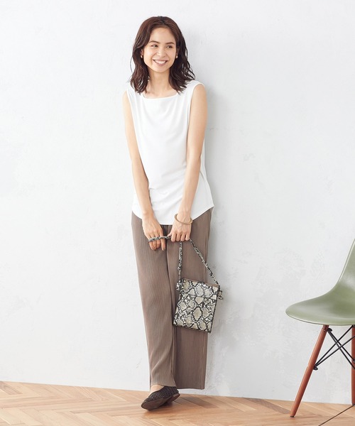 COMME CA ISM(コムサイズム)の「デザイン タンクトップ(タンクトップ・レディース・ホワイト/カーキブラウン・MEDIUM/LARGE)」の16枚目の写真