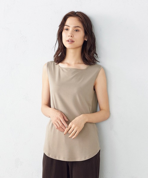 COMME CA ISM(コムサイズム)の「デザイン タンクトップ(タンクトップ・レディース・ホワイト/カーキブラウン・MEDIUM/LARGE)」の19枚目の写真