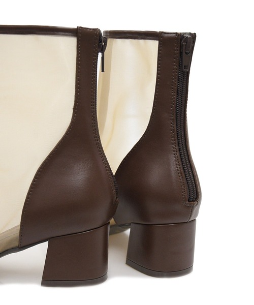 sango(sango)の「センターパイピングシアー バックファスナーショートブーツ(ブーツ・レディース・ブラック/ダークブラウン/ベージュ/グレイッシュベージュ・LL/3L/SS/S/M/L)」の20枚目の写真