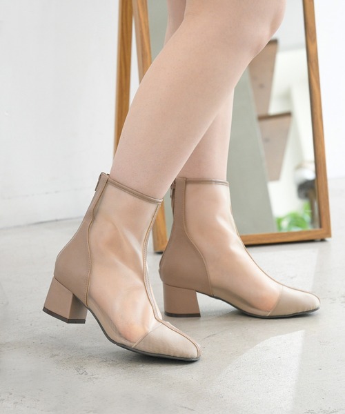 sango(sango)の「センターパイピングシアー バックファスナーショートブーツ(ブーツ・レディース・ブラック/ダークブラウン/ベージュ/グレイッシュベージュ・LL/3L/SS/S/M/L)」の14枚目の写真