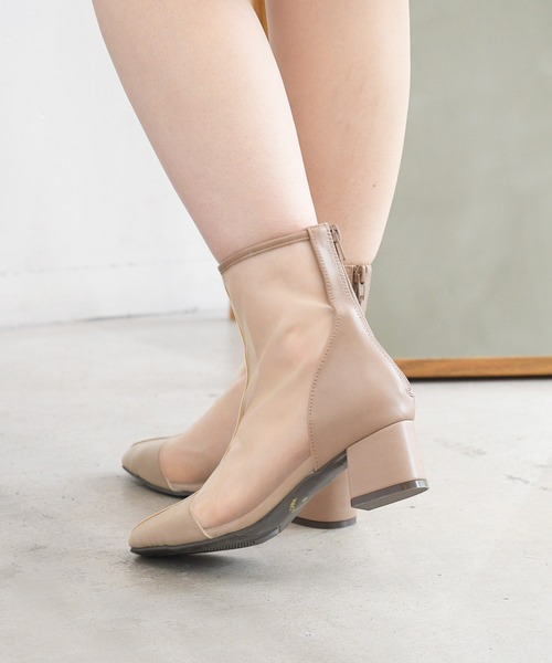 sango(sango)の「センターパイピングシアー バックファスナーショートブーツ(ブーツ・レディース・ブラック/ダークブラウン/ベージュ/グレイッシュベージュ・LL/3L/SS/S/M/L)」の15枚目の写真