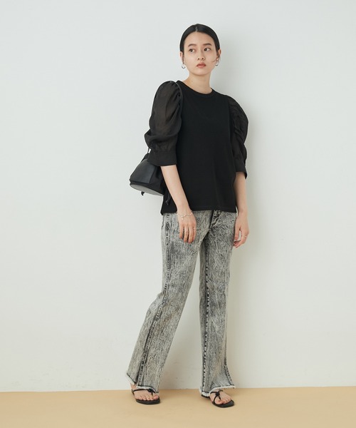 ADAM ET ROPE'(アダムエロペ)の「ノットフラットサンダル(サンダル・レディース・ブラック/シルバー/ホワイト・23.5cm/24.0cm/24.5cm/23.0cm)」の6枚目の写真