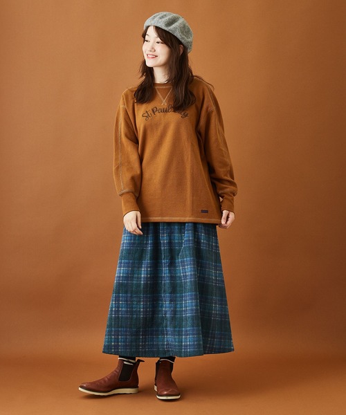 CUBE SUGAR（キューブシュガー）の「起毛ワッフル クルーネック プルオーバー（Tシャツ/カットソー・レディース・ホワイト/ワイン/チャコールグレー/ブラウン・M）」の16枚目の写真