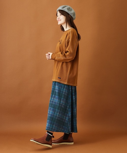 CUBE SUGAR（キューブシュガー）の「起毛ワッフル クルーネック プルオーバー（Tシャツ/カットソー・レディース・ホワイト/ワイン/チャコールグレー/ブラウン・M）」の7枚目の写真