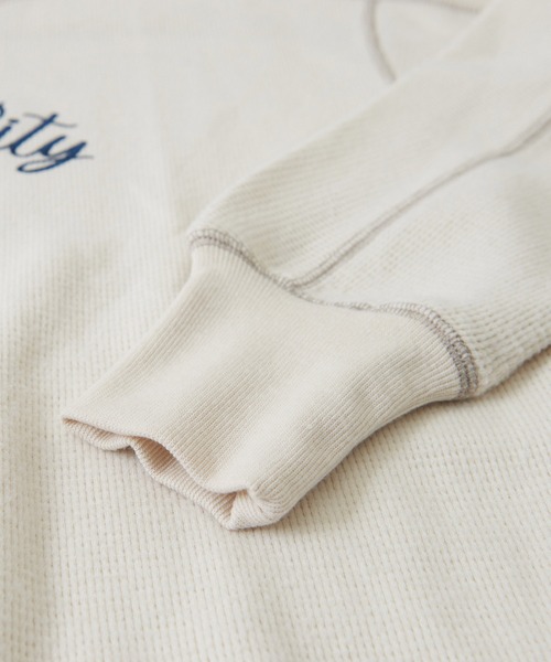CUBE SUGAR（キューブシュガー）の「起毛ワッフル クルーネック プルオーバー（Tシャツ/カットソー・レディース・ホワイト/ワイン/チャコールグレー/ブラウン・M）」の8枚目の写真