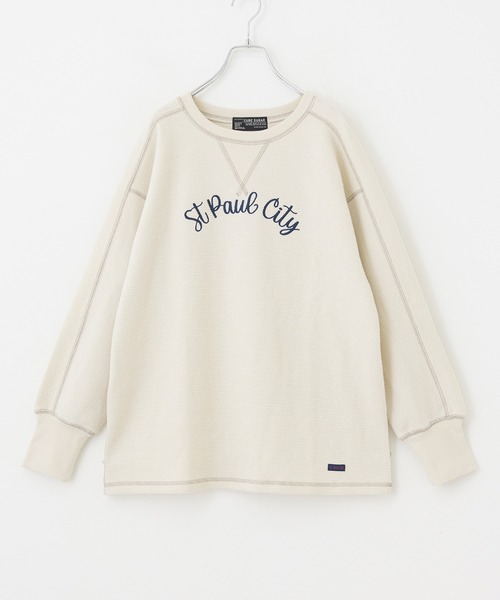 CUBE SUGAR（キューブシュガー）の「起毛ワッフル クルーネック プルオーバー（Tシャツ/カットソー・レディース・ホワイト/ワイン/チャコールグレー/ブラウン・M）」の18枚目の写真