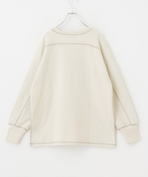 CUBE SUGAR（キューブシュガー）の「起毛ワッフル クルーネック プルオーバー（Tシャツ/カットソー・レディース・ホワイト/ワイン/チャコールグレー/ブラウン・M）」の9枚目の写真