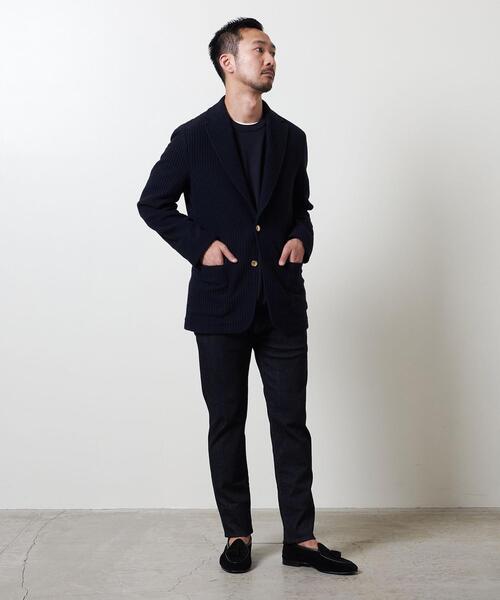 「T-JACKET」 テーラードジャケット MEDIUM グレー MEN シングルトラックストライプ 2Bテーラードジャケット