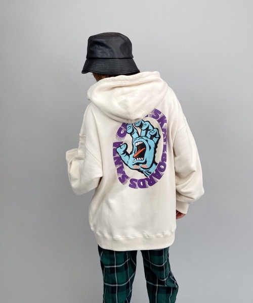 SANTA CRUZ(サンタクルーズ)の「【ムラサキスポーツ別注】SANTACRUZ/サンタクルーズ ビッグシルエット バックプリントパーカー 502213341(パーカー・レディース・ホワイト/グレー/グリーン・M/L)」の15枚目の写真