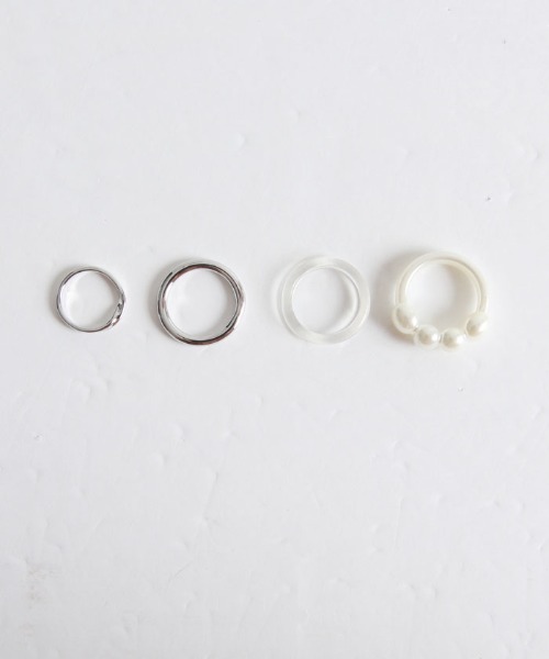 Cookie Chocolate(クッキーチョコレート)の「パールアソートリングセット 《bibiroom select》(リング・レディース・シルバー/ゴールド・FREE)」の11枚目の写真