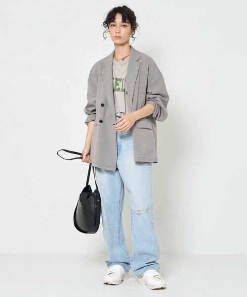 FREAK'S STORE（フリークスストア）の「▽【WEB限定】ダメージテーパードデニム（デニムパンツ・レディース・ブラック/サックスブルー/ブルー・SMALL/MEDIUM/X-SMALL）」の15枚目の写真