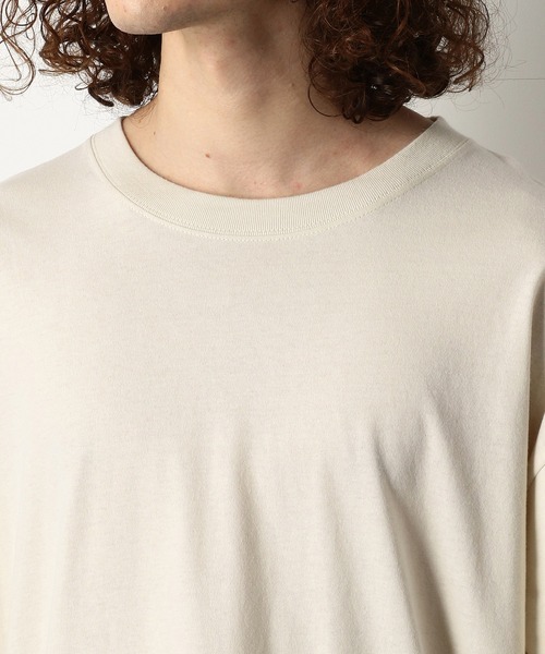 Purple&Yellow（パープルアンドイエロー）の「フェイクレイヤードビッグＴシャツ（Tシャツ/カットソー・メンズ・ブラック/アイボリー・SMALL/MEDIUM/LARGE）」の12枚目の写真