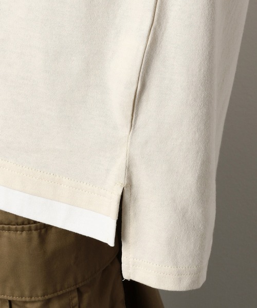 Purple&Yellow（パープルアンドイエロー）の「フェイクレイヤードビッグＴシャツ（Tシャツ/カットソー・メンズ・ブラック/アイボリー・SMALL/MEDIUM/LARGE）」の8枚目の写真