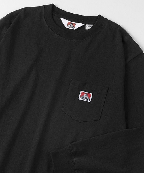 BEN DAVIS(ベンデイビス)の「【BEN DAVIS/ベンデイビス】 ブランドタグ 無地ポケット ロンT(Tシャツ/カットソー・メンズ・ホワイト/ブラック/ダークグリーン/オフホワイト/ブルーグレー/ダークオレンジ・M/L/XL)」の4枚目の写真