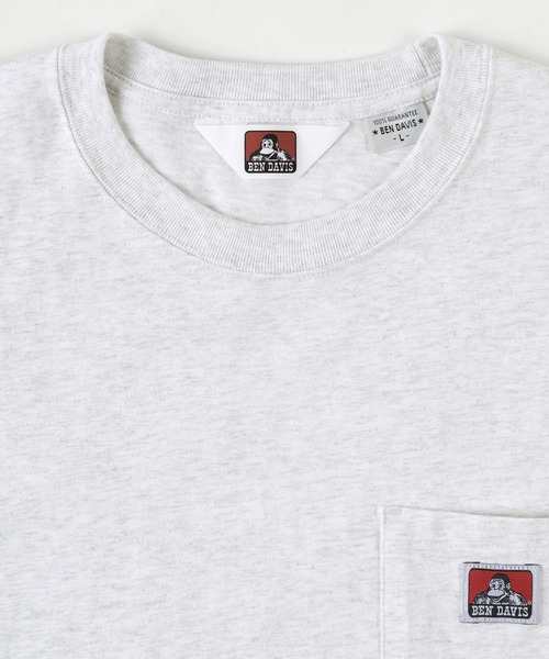 BEN DAVIS(ベンデイビス)の「【BEN DAVIS/ベンデイビス】 ブランドタグ 無地ポケット ロンT(Tシャツ/カットソー・メンズ・ホワイト/ブラック/ダークグリーン/オフホワイト/ブルーグレー/ダークオレンジ・M/L/XL)」の7枚目の写真