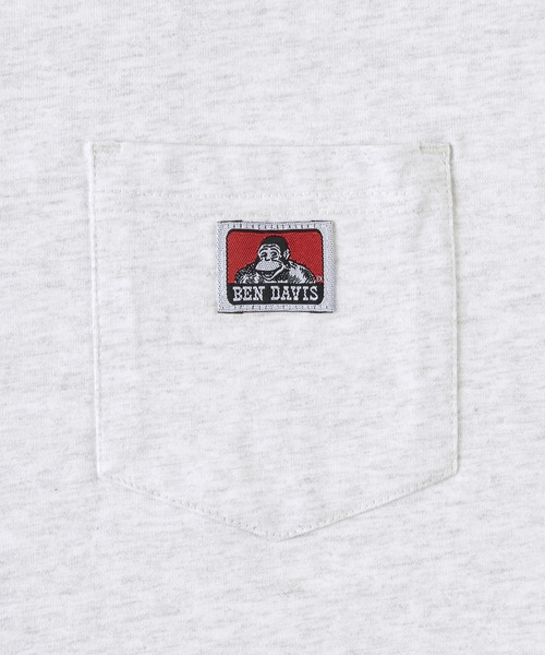 BEN DAVIS(ベンデイビス)の「【BEN DAVIS/ベンデイビス】 ブランドタグ 無地ポケット ロンT(Tシャツ/カットソー・メンズ・ホワイト/ブラック/ダークグリーン/オフホワイト/ブルーグレー/ダークオレンジ・M/L/XL)」の8枚目の写真