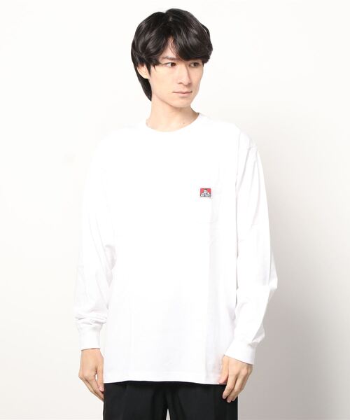 BEN DAVIS(ベンデイビス)の「【BEN DAVIS/ベンデイビス】 ブランドタグ 無地ポケット ロンT(Tシャツ/カットソー・メンズ・ホワイト/ブラック/ダークグリーン/オフホワイト/ブルーグレー/ダークオレンジ・M/L/XL)」の13枚目の写真