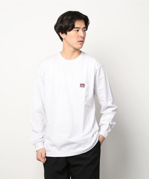 BEN DAVIS(ベンデイビス)の「【BEN DAVIS/ベンデイビス】 ブランドタグ 無地ポケット ロンT(Tシャツ/カットソー・メンズ・ホワイト/ブラック/ダークグリーン/オフホワイト/ブルーグレー/ダークオレンジ・M/L/XL)」の14枚目の写真