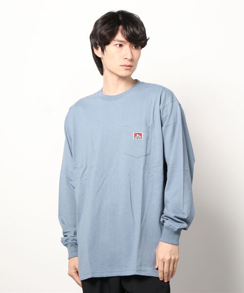 BEN DAVIS(ベンデイビス)の「【BEN DAVIS/ベンデイビス】 ブランドタグ 無地ポケット ロンT(Tシャツ/カットソー・メンズ・ホワイト/ブラック/ダークグリーン/オフホワイト/ブルーグレー/ダークオレンジ・M/L/XL)」の16枚目の写真