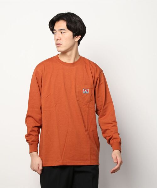 BEN DAVIS(ベンデイビス)の「【BEN DAVIS/ベンデイビス】 ブランドタグ 無地ポケット ロンT(Tシャツ/カットソー・メンズ・ホワイト/ブラック/ダークグリーン/オフホワイト/ブルーグレー/ダークオレンジ・M/L/XL)」の18枚目の写真