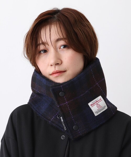 HARRIS TWEED（ハリスツイード）の「◆Harris Tweed ハリス ツィード ネックウォーマー（ネックウォーマー/スヌード・レディース・グレー/チャコールグレー/ブラック/イエロー/ブラウン系/ベージュ/ワインレッド・99）」の5枚目の写真