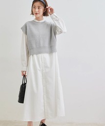 ROPE' PICNIC | ニットベストセットシャツワンピース(シャツワンピース)
