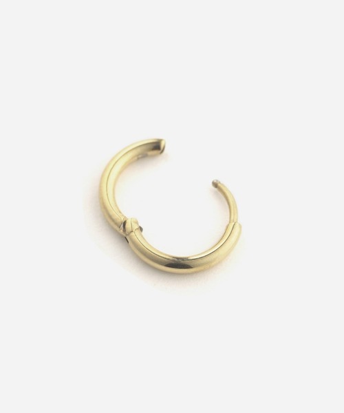 Vaya Con Dios（ヴァヤコンディオス）の「【VayaConDios/ヴァヤコンディオス】stainless simple hoop pierce［両耳用］（ピアス（両耳用）・メンズ・シルバー/ゴールド/ブラック・FREE）」の5枚目の写真