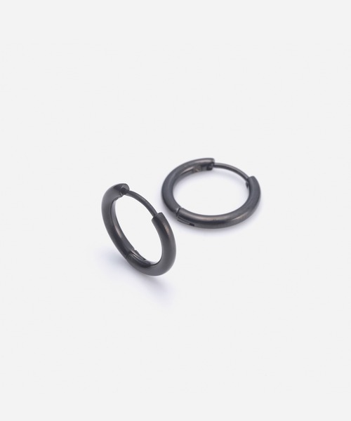 Vaya Con Dios（ヴァヤコンディオス）の「【VayaConDios/ヴァヤコンディオス】stainless simple hoop pierce［両耳用］（ピアス（両耳用）・メンズ・シルバー/ゴールド/ブラック・FREE）」の14枚目の写真