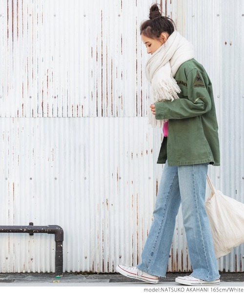 coca（coca）（コカ）の「使い方はあなた次第 ふわふわ大判ストール（マフラー・レディース・ホワイト/グレー/ピンク・ONE SIZE）」の6枚目の写真