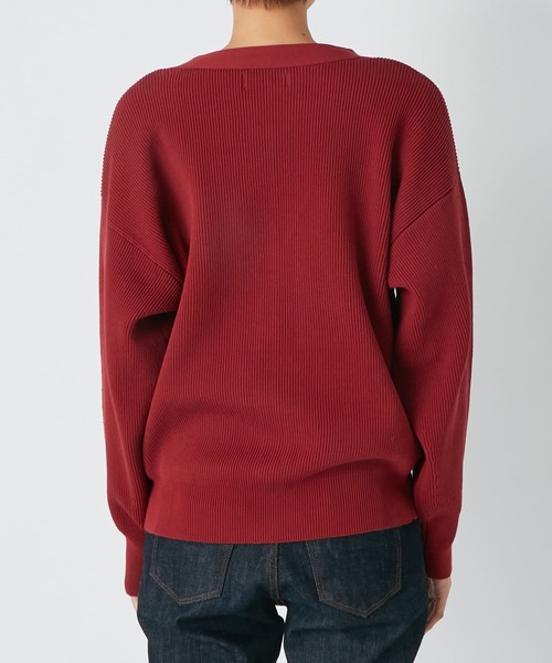 RIVE DROITE(リヴドロワ)の「ゆったりとストレスフリーな着心地 畦Vネックニットカーディガン(カーディガン/ボレロ・レディース・レッド/ベージュ系その他・FREE)」の18枚目の写真