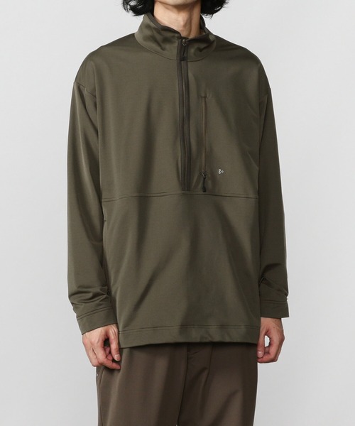 GYMPHLEX(ジムフレックス)の「1906 Gymphlex SPORT WEAR | ストレッチテクノインレイ ハーフジッププルオーバー MEN(ブルゾン・メンズ・ブラック/カーキ・LARGE/MEDIUM)」の10枚目の写真