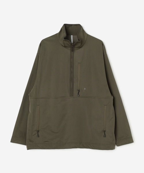 GYMPHLEX(ジムフレックス)の「1906 Gymphlex SPORT WEAR | ストレッチテクノインレイ ハーフジッププルオーバー MEN(ブルゾン・メンズ・ブラック/カーキ・LARGE/MEDIUM)」の13枚目の写真