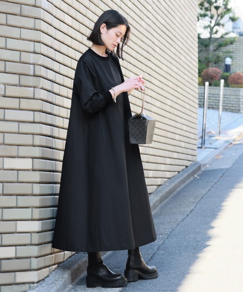 セール】コットンAラインロング丈ワンピース（ワンピース