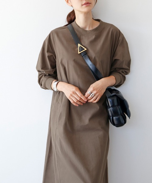 ELFRANK（エルフランク）の「コットンAラインロング丈ワンピース（ワンピース・レディース・ブラック/ベージュ/ネイビー/ブラウン・FREE）」の18枚目の写真