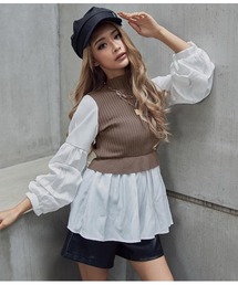 ANAP | リブニットコンビトップス(Tシャツ/カットソー)