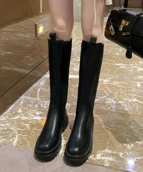SUGAR BISKET（シュガービスケット）の「サイドゴアロングブーツ（ブーツ・レディース・ブラック・35/36/37/38/39/40）」の6枚目の写真