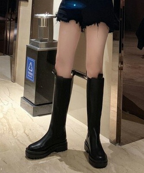 SUGAR BISKET（シュガービスケット）の「サイドゴアロングブーツ（ブーツ・レディース・ブラック・35/36/37/38/39/40）」の14枚目の写真