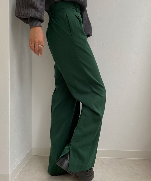 Avvenente(アベネンテ)の「【Avvenente】バックスリットハイウエストパンツ(スラックス・レディース・ブラック/グレー/グリーン・FREE)」の16枚目の写真