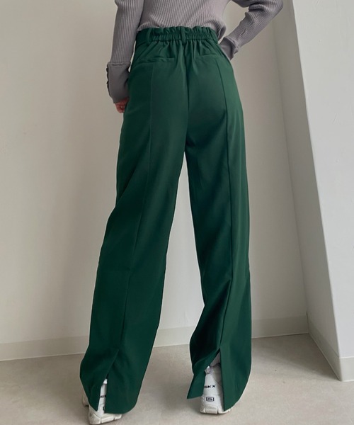 Avvenente(アベネンテ)の「【Avvenente】バックスリットハイウエストパンツ(スラックス・レディース・ブラック/グレー/グリーン・FREE)」の5枚目の写真