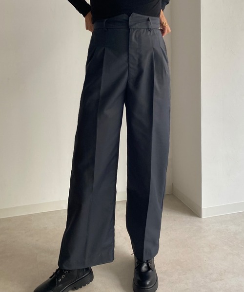 Avvenente(アベネンテ)の「【Avvenente】バックスリットハイウエストパンツ(スラックス・レディース・ブラック/グレー/グリーン・FREE)」の18枚目の写真